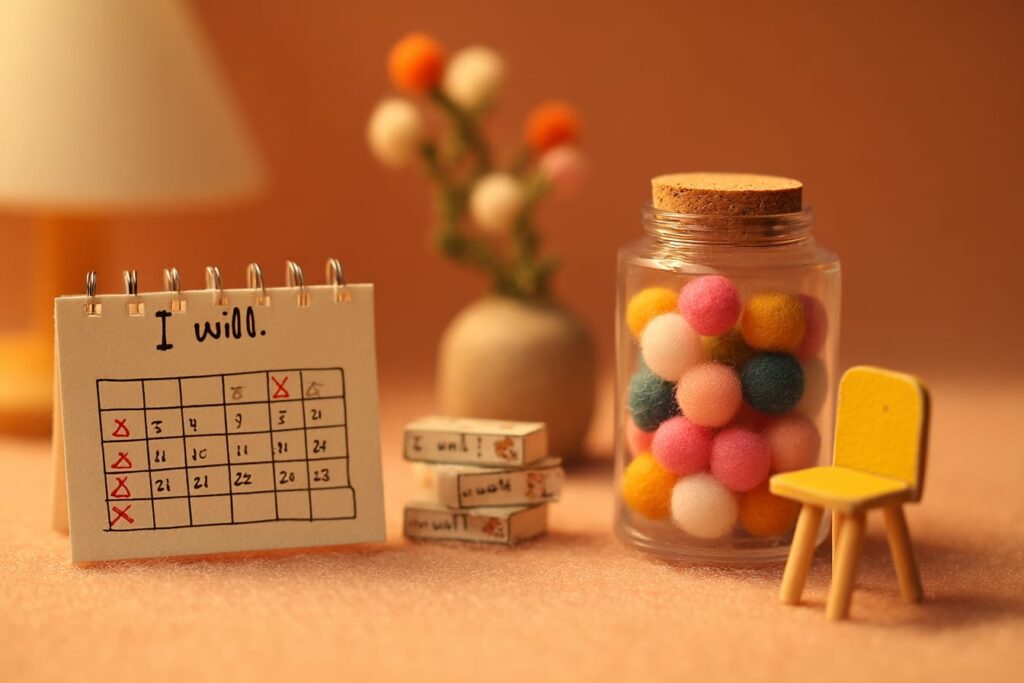 Simple kindness tracking ideas for kids using a calendar and jar
